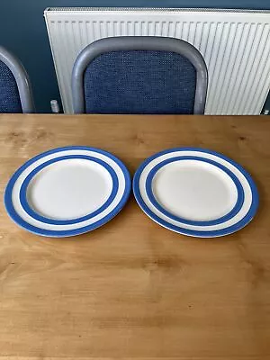 Buy T G Green Cornishware 2x Lunch Plates 25.5cm • 29.99£