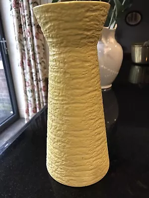 Buy Large Rare MCM 60s Yellow APOLLO 11 Rocket Textured Vase Royal Norfolk Pottery • 30£