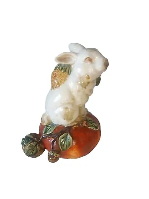 Buy Antique Majolica Pottery Rubbit Bunny On Pumkin Lange Figurine 19 Century  • 64£
