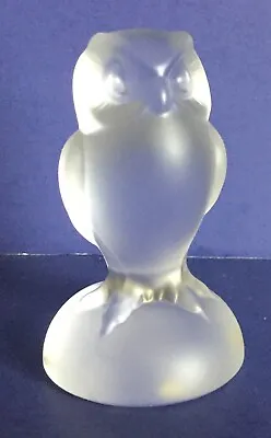 Buy Sevres Frosted Glass Owl Paperweight  - France • 34.05£