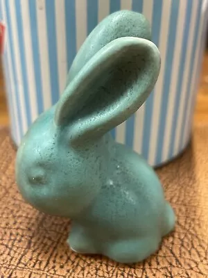 Buy Art Deco DENBY Pottery Small / Miniature Bunny Rabbit Green Figurine 8 Cm • 24.90£