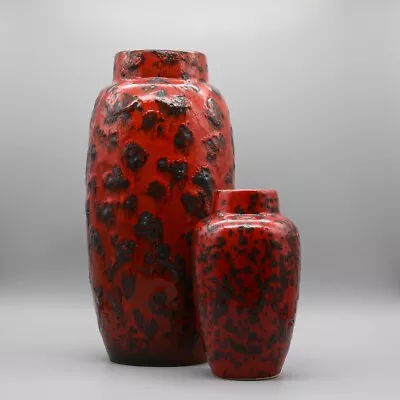 Buy Fat Lava Floor Vase West German Pottery Mid-Century Design Scheurich 553-38+20 CM • 231.67£