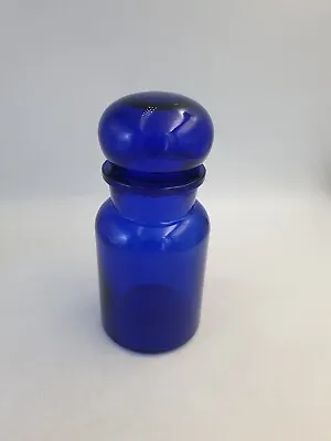 Buy Cobalt Blue Glass Lidded Apothecary Style Storage Jar Container Made In Belgium • 23.99£