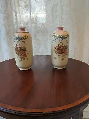 Buy Late Foley Shelley Pair Of Vases 1910-1916 • 8£