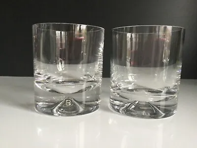 Buy 2 Rare DIMPLE DOUBLE OLD FASHION Whisky TUMBLERS By Dartington Crystal TU10/5/P • 24£