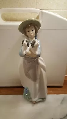 Buy Lladro Nao  What An Armful   Girl Figurine Holding 2 Puppy Dogs H10  Vgc • 35£