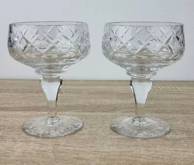 Buy Edinburgh Crystal Glasses Set Of 2 Champagne Coupe Lieth Edinburgh Glasses • 35£