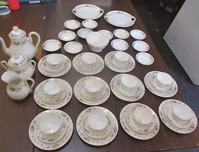 Buy Vintage Porcelain Bone China 51 Piece Floral Tea Set Unmarked • 142.28£