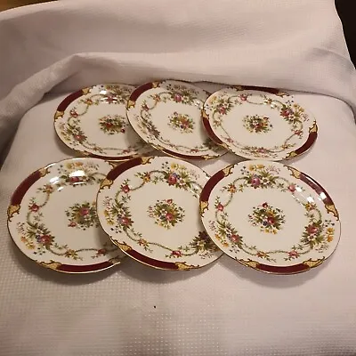 Buy Vintage Shelley China 15 Cm Plates Dubarry Pattern 13395 Made In England X 6 • 12.99£