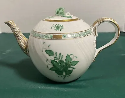 Buy VTG HEREND Hungary Chinese Bouquet Green Apponyi Porcelain Teapot 1603/AV • 188.50£
