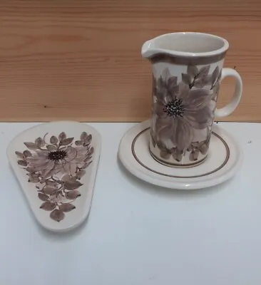 Buy Vintage Jersey Pottery Jug And Saucer With Trinket Dish • 12£