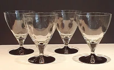 Buy Gorgeous Set Of 1920's Art Deco Fluted Wine Cocktail Glasses X 4  Height 12.5cm • 34.95£