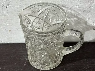 Buy Vintage Cut Glass Crystal Design Jug • 7.19£