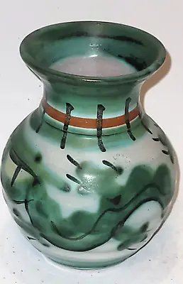 Buy Small Vintage Tintagel Studio Pottery Green Dragon Bud Vase • 12£