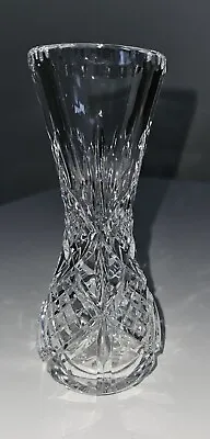 Buy 1990s Crystal Cut Glass Vase Thomas Webb Style • 10£