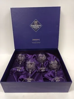 Buy Edinburgh Crystal Set Of 4 X Wine Glasses, In Original Lined Box.  • 29.99£