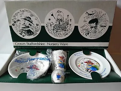Buy Crown Staffordshire Nursery Ware Gift Set - Miss Muffet - Plate - Bowl - Cup • 40£