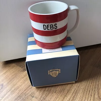Buy T G Green Original Cornishware  RED Mug  With Name “DEBS” 15 Oz New In Box • 70£