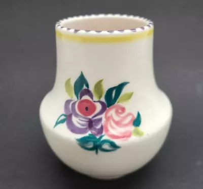 Buy Poole Pottery Vase - Vintage Floral Design Small 10cm In Height • 19.99£