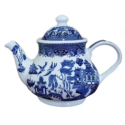 Buy Blue Willow Georgian Teapot Queens By Churchill China • 26.99£