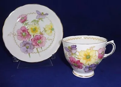 Buy Hand Painted Plant Tuscan China Teacup Set/Footed Cup And Saucer, Fine China  • 28.40£