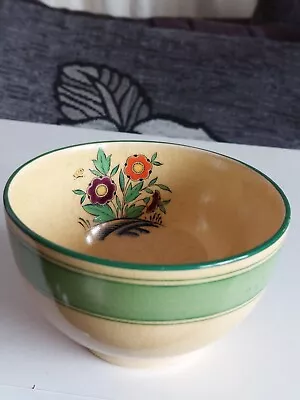 Buy Minton Suger Bowl..cream/green 1930's Era • 4.50£