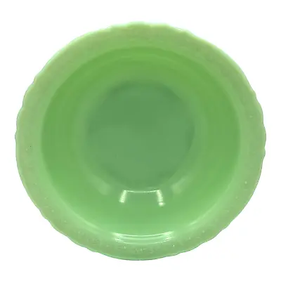 Buy Vintage McKee Jadeite Green Footed Medium Serving Bowl 9” Laurel Pattern • 38.42£