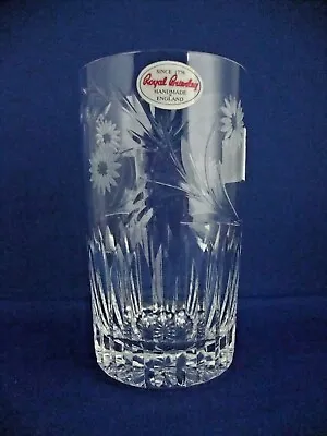 Buy 5 X Royal Brierley Crystal Alpine Cut Pattern Hi Ball Tumblers Glasses  • 59.95£