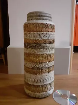 Buy Scheurich West German Pottery Lava Vase Mid Century 41cm Tall Matt Exterior  • 90£