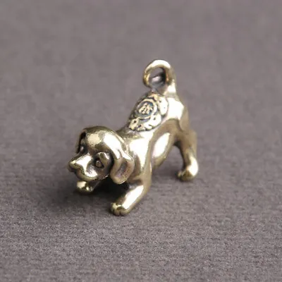 Buy Brass Puppy Dog Statue Fortune Puppy Figurine Home Tabletop Decor Gift Ornaments • 4.99£