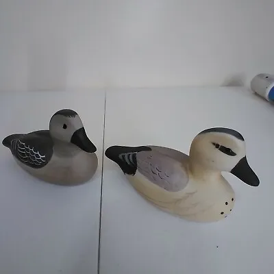 Buy  Duck Blue Two Pottery Black  Blue  Gray White And Gray Family Ducks • 8.58£