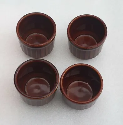Buy Vintage Brown Egg Cups X 4 Biltons Staffordshire Stoneware Retro Ribbed • 14.99£