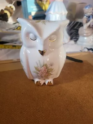 Buy Crown Fine Bone China Owl Figurine Floral Pattern  • 10£