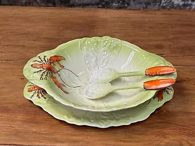 Buy Vintage Salad Bowl Set Cabbage Leaf & Lobster Design *PRICE INC DEL MAINLAND UK • 185£