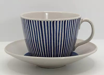 Buy Rare LARGE Vintage RYE British Studio Pottery Stripes Cup & Saucer • 95£