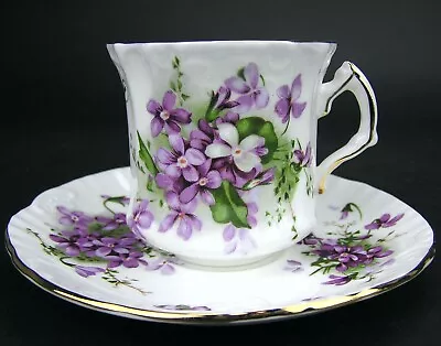Buy Hammersley Bone China Teacup Cup & Saucer VICTORIAN VIOLETS England SPODE • 14.18£