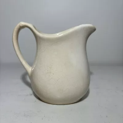 Buy Antique White Ironstone Pitcher Stained Crazed Patina Farmhouse • 96.41£
