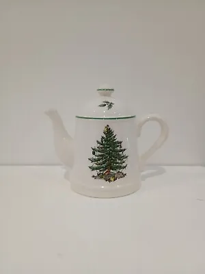 Buy Spode Christmas Tree Made In England  Rare Small Salt Cellar Tea Pot Shaped Vgc • 24.99£
