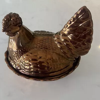 Buy Vintage Creigiau Pottery Welsh Copper Lustre Chicken Egg Holder Rare • 60£