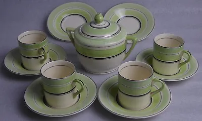 Buy Rare Art Deco Solian Ware Four Coffee Cups, Sugar Bowl And Six Saucers  • 40£