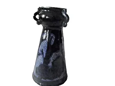 Buy  Antique Baron Barnstable Art Pottery Deep Blue Glaze Vase 1890s • 150£