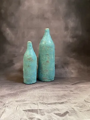Buy Newquay Studio Art Pottery Handbuilt Set Of Bottle Vases  • 105£