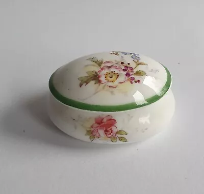 Buy Vintage Wedgwood Hand Painted Porcelain Lidded Pill Trinket Pot Floral • 6£