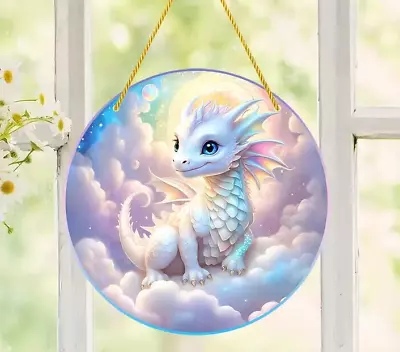 Buy Dragon Design Suncatcher Stained Glass Effect Nursery Room Christmas Spring Gift • 6.85£