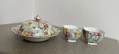 Buy Vintage Rare Lord Nelson  Rose Time”China Sugar Bowls And Bowl With Lid • 16£