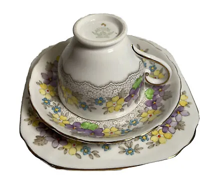 Buy Tuscan  Fine Bone China English Trio Plate Cup Saucer High Tea Vintage • 15.79£