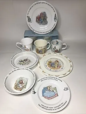 Buy 10 Beatrix Potter Peter Rabbit Plate Mug Wedgwood Royal Doulton Bunnykins Queen • 99.99£