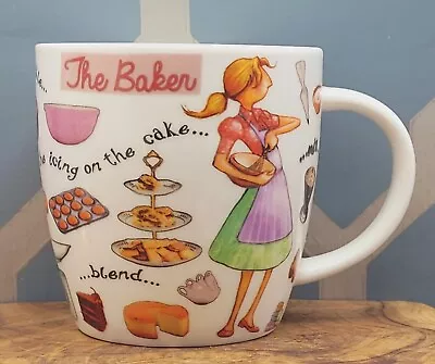 Buy Large QUEENS By Churchill Fine China Mug ''At Your Leisure' The Baker 390ml VGC • 11.99£