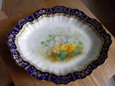 Buy Adderley China Cabinet Plate,hand Painted Wagg,cobalt,gold 1912-26 • 15£