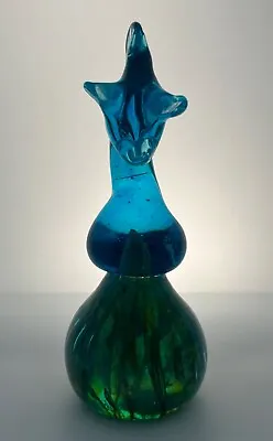 Buy Rare Mdina Glass Blue Glass Seahorse • 40£